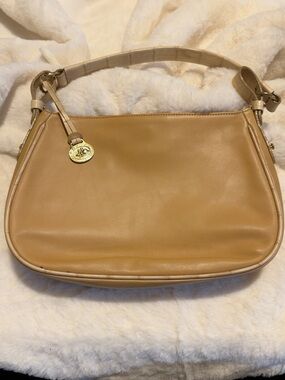Vintage Brahmin Genuine Leather Tan/Camel Shoulder Bag – Ship Medallion